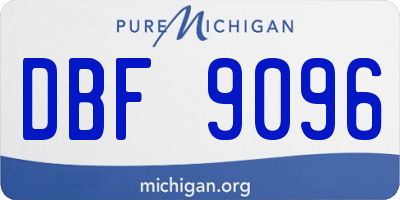 MI license plate DBF9096