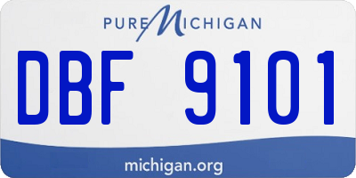 MI license plate DBF9101