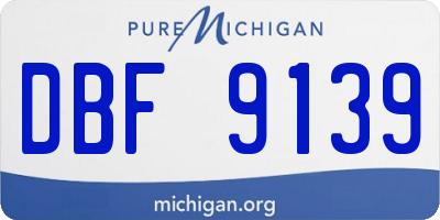 MI license plate DBF9139