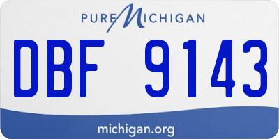 MI license plate DBF9143