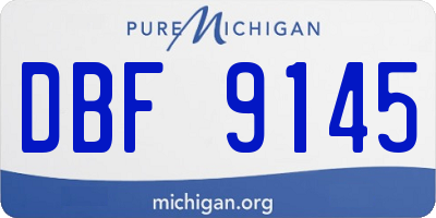 MI license plate DBF9145
