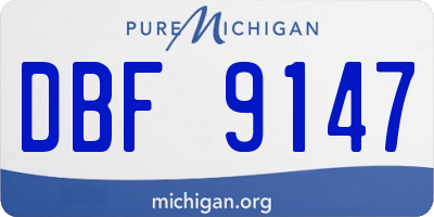 MI license plate DBF9147