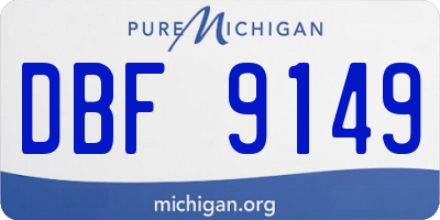 MI license plate DBF9149