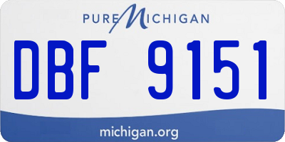 MI license plate DBF9151