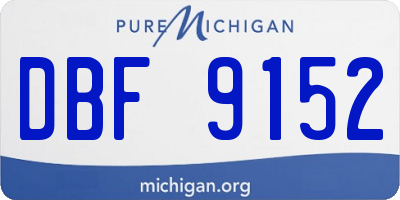 MI license plate DBF9152