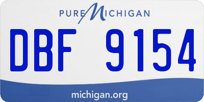 MI license plate DBF9154