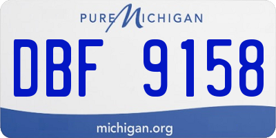 MI license plate DBF9158