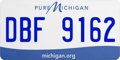 MI license plate DBF9162