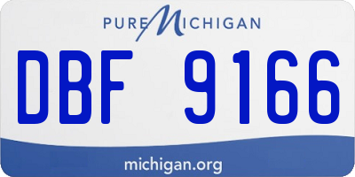 MI license plate DBF9166
