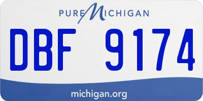 MI license plate DBF9174