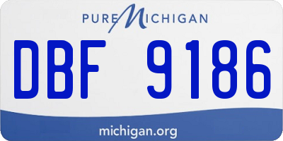 MI license plate DBF9186