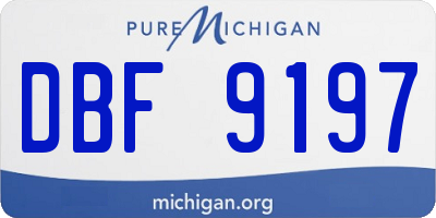 MI license plate DBF9197
