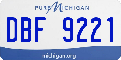 MI license plate DBF9221