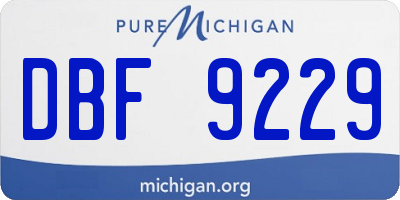 MI license plate DBF9229