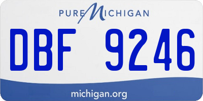 MI license plate DBF9246