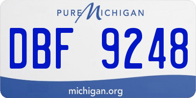 MI license plate DBF9248
