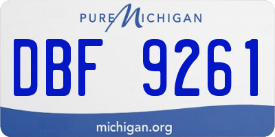MI license plate DBF9261