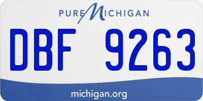 MI license plate DBF9263