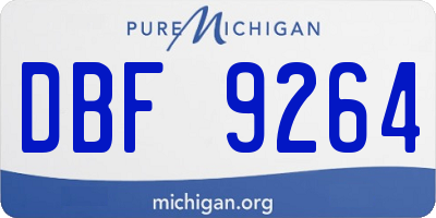 MI license plate DBF9264