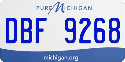 MI license plate DBF9268