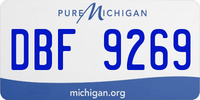 MI license plate DBF9269