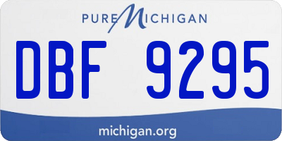 MI license plate DBF9295