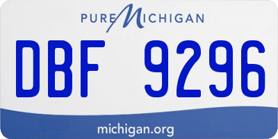 MI license plate DBF9296