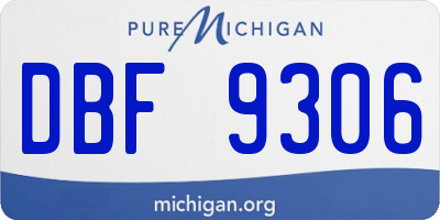 MI license plate DBF9306