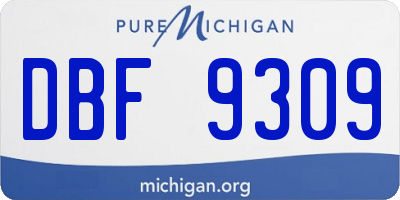 MI license plate DBF9309