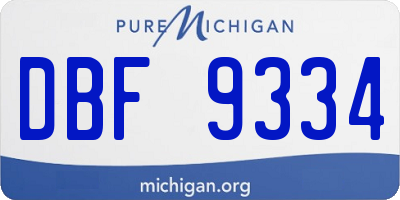 MI license plate DBF9334