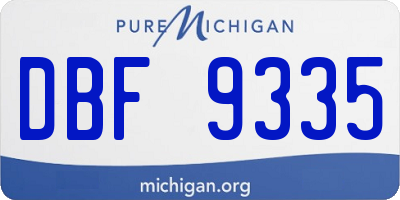 MI license plate DBF9335
