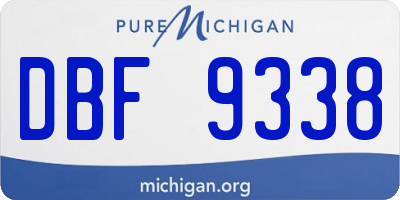 MI license plate DBF9338