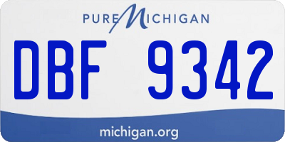 MI license plate DBF9342