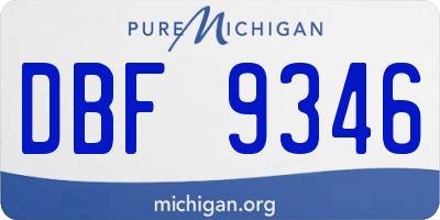 MI license plate DBF9346