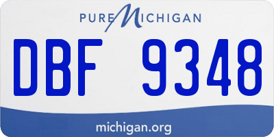 MI license plate DBF9348