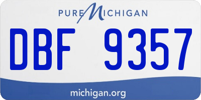 MI license plate DBF9357
