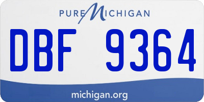 MI license plate DBF9364