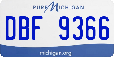 MI license plate DBF9366