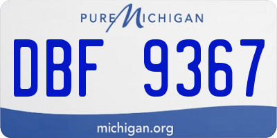 MI license plate DBF9367