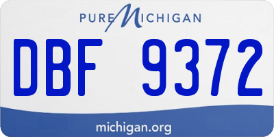 MI license plate DBF9372