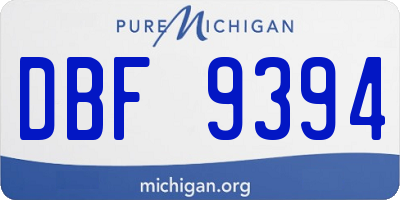 MI license plate DBF9394