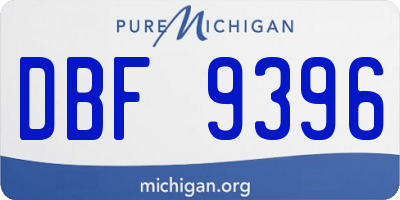 MI license plate DBF9396