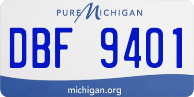 MI license plate DBF9401