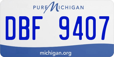 MI license plate DBF9407