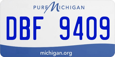 MI license plate DBF9409
