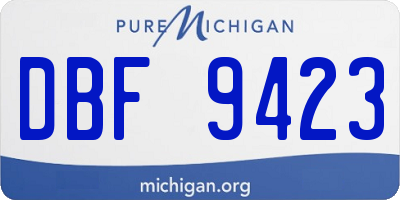 MI license plate DBF9423