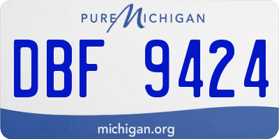 MI license plate DBF9424