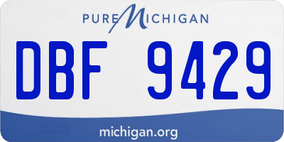 MI license plate DBF9429