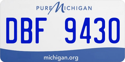 MI license plate DBF9430