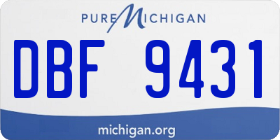 MI license plate DBF9431